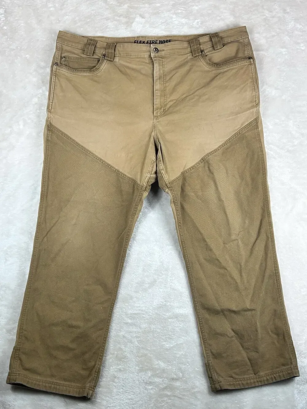 Duluth Flex Fire Hose Pants Mens 48x30 Double Knee Uplander Utility Brush Huntin
